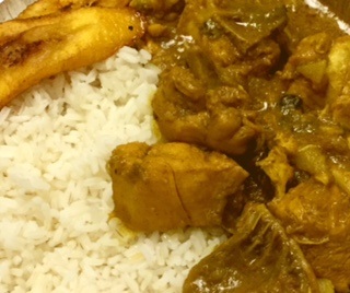 Order Dinner Curried Chicken food online from Pimento Grill store, Maplewood on bringmethat.com