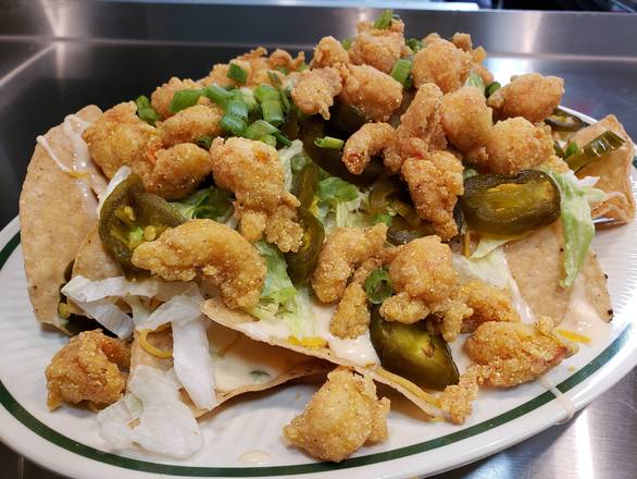 Order Crawfish Nachos food online from Mahony Po-Boys & Seafood store, New Orleans on bringmethat.com