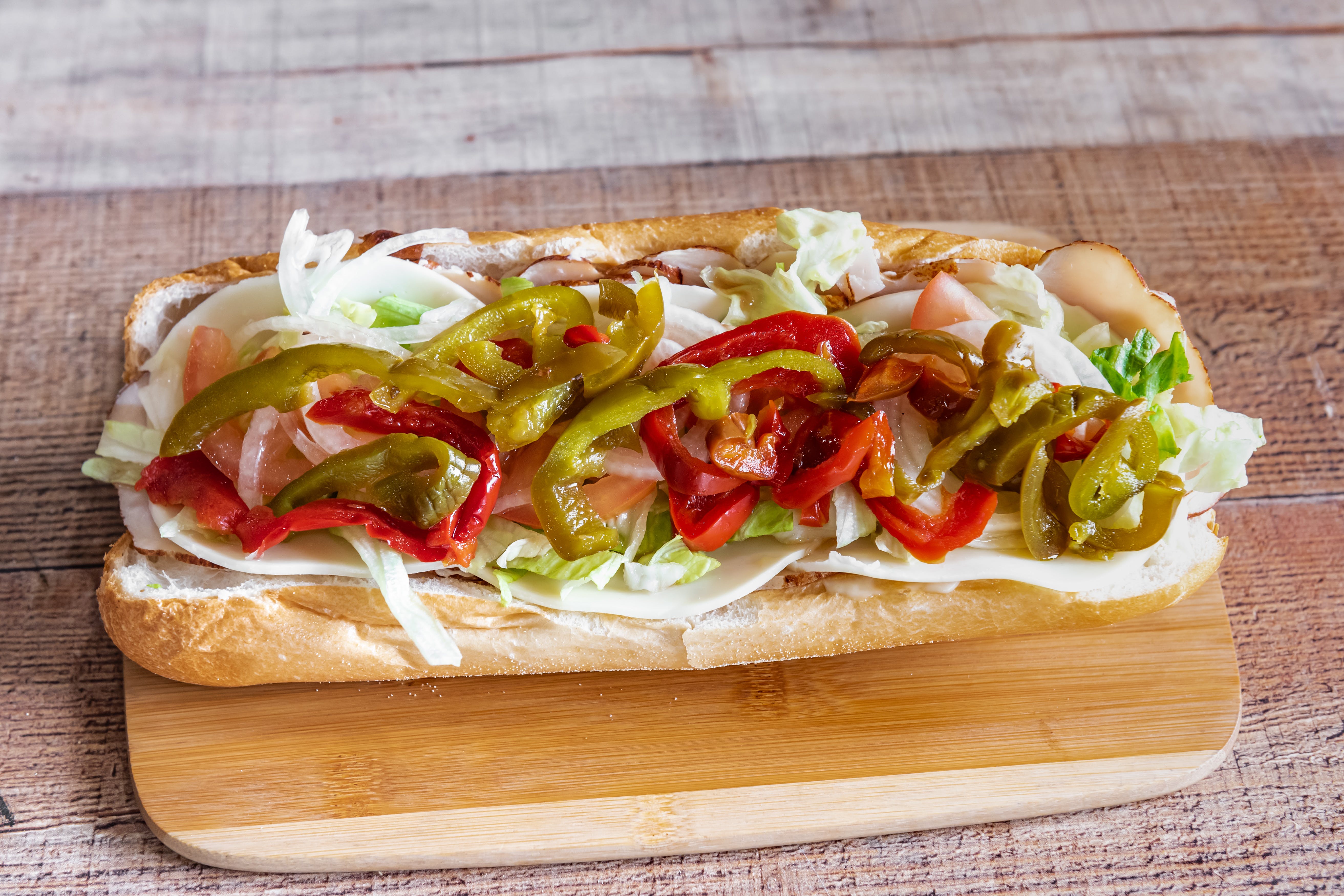 Order Turkey Hoagie - Large food online from Ray Famous Pizza store, Allentown on bringmethat.com