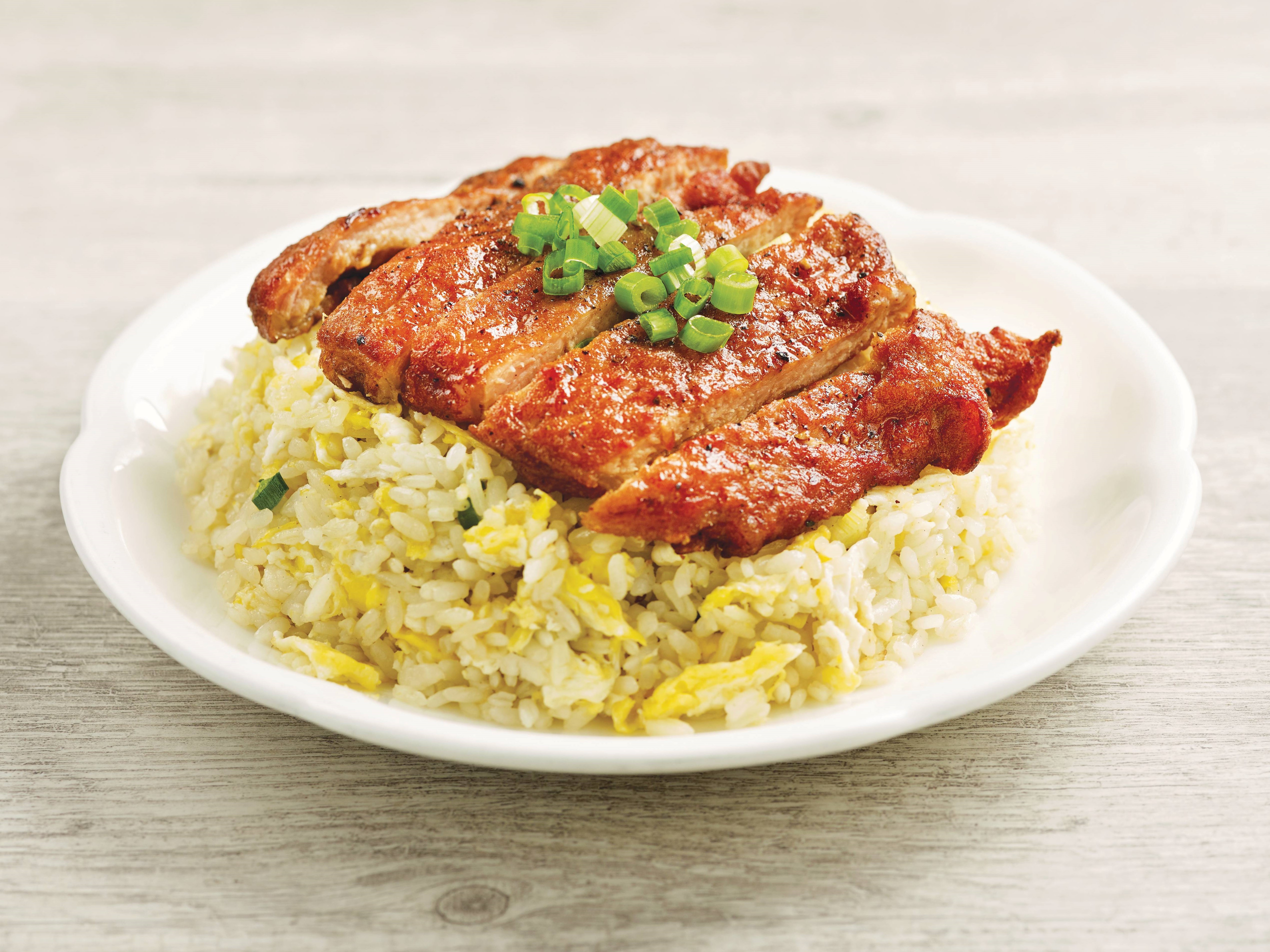 Order F7. Fried Rice with Fried Pork Chop food online from Paradise Dynasty store, Costa Mesa on bringmethat.com