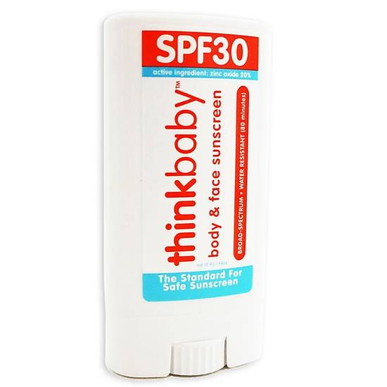 Order thinkbaby™ .64 fl. oz. Mineral Sunscreen Stick SPF 30+ food online from Bed Bath & Beyond store, Williston on bringmethat.com