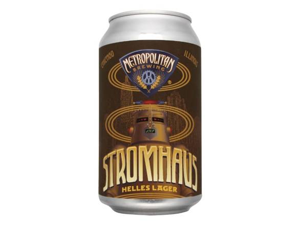 Order Metropolitan Stromhaus Helles Lager - 6x 12oz Cans food online from Garfield's Beverage Warehouse store, Chicago on bringmethat.com