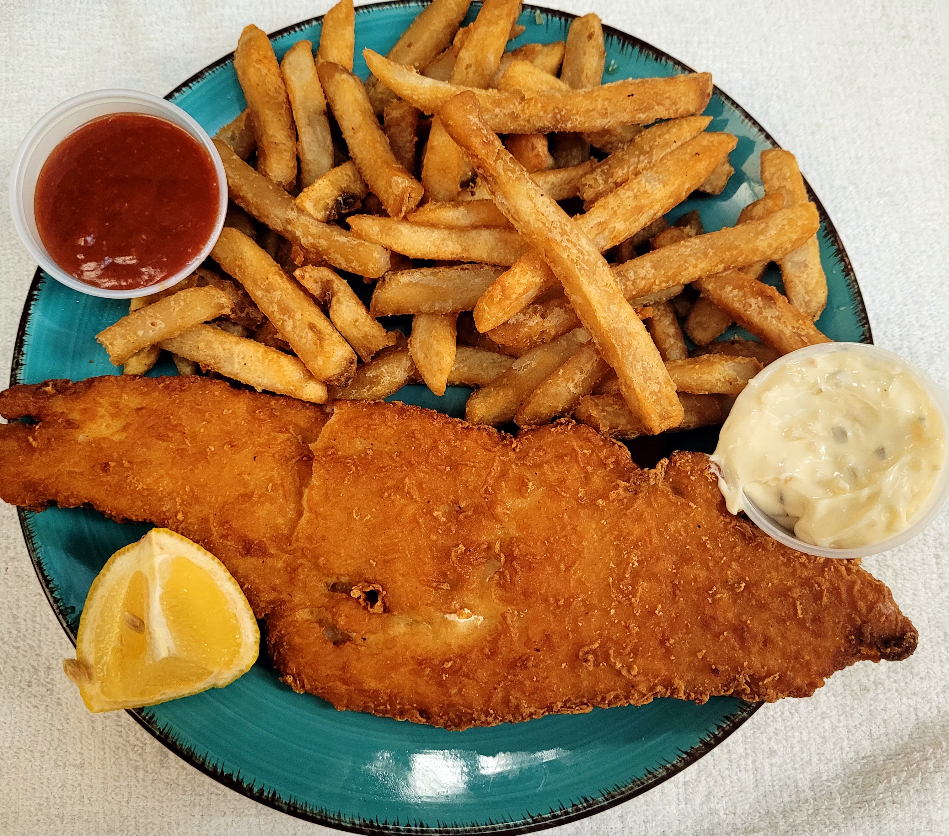 Order Fish fry and fries food online from Our Original Pizzeria store, Schenectady on bringmethat.com