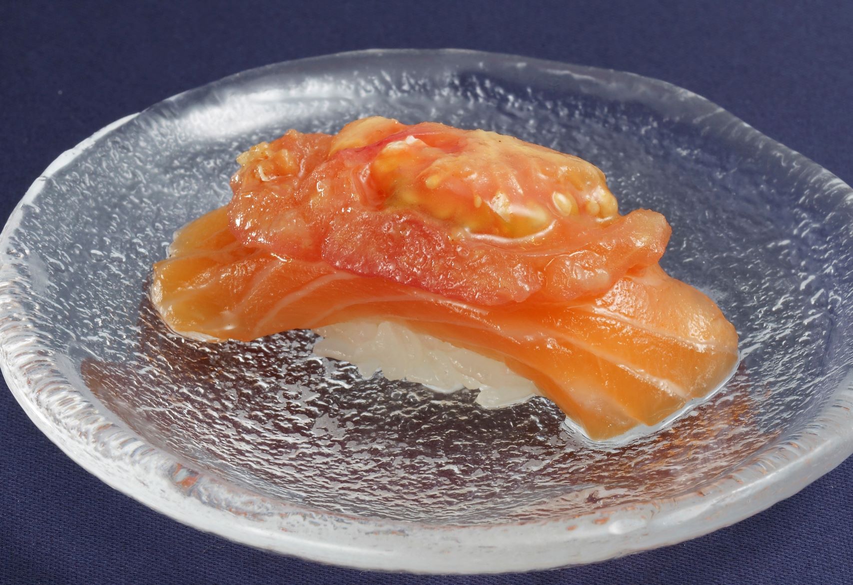 Order Fresh Salmon with Sauteed Tomato Onion Sauce food online from Ari Sushi store, New York on bringmethat.com