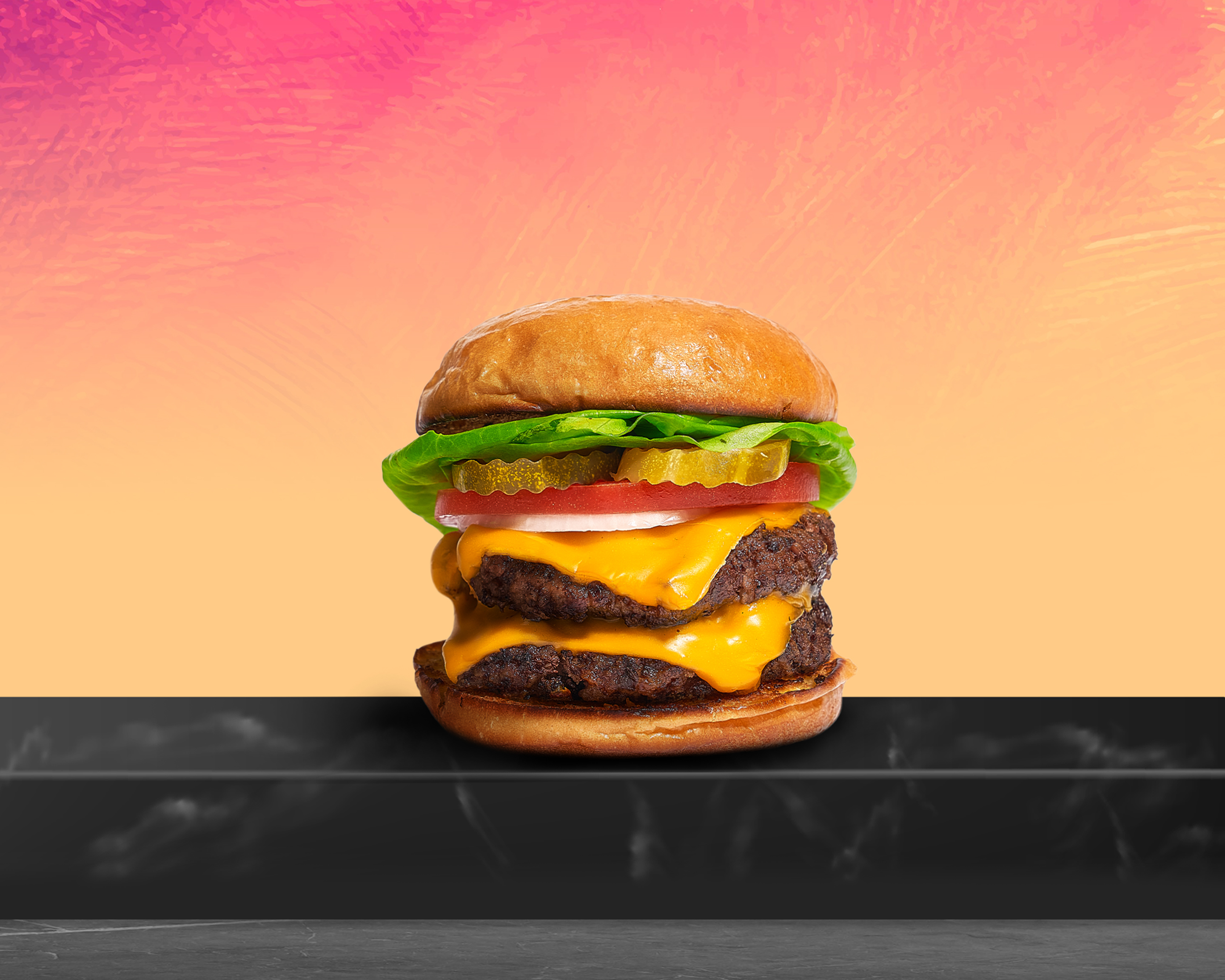 Order Cheesey Double Decker Burger food online from Grill Me Burgers store, Long Beach on bringmethat.com