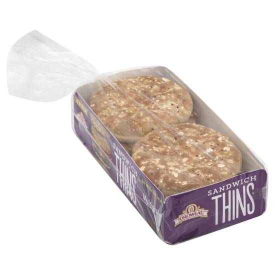 Order Oroweat · Multigrain Sandwich Thins (6 ct) food online from United Supermarkets store, Plainview on bringmethat.com