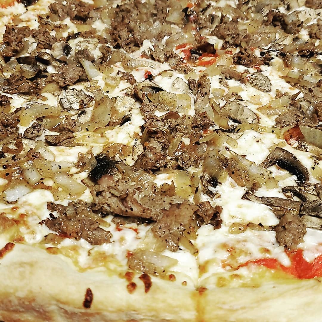 Order Cheesesteak Pizza - Medium 14'' food online from Jo-Jo's Pizza store, Elizabethville on bringmethat.com
