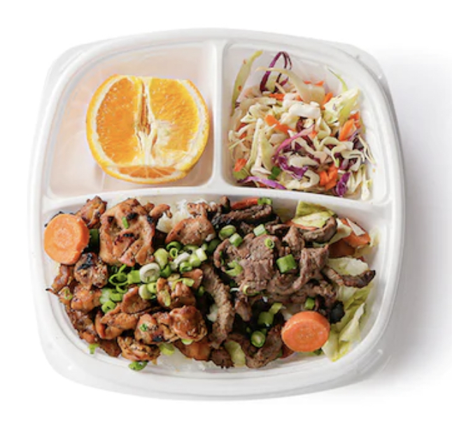 Order 1/2 and 1/2 Plate food online from The Flame Broiler store, Huntington Beach on bringmethat.com