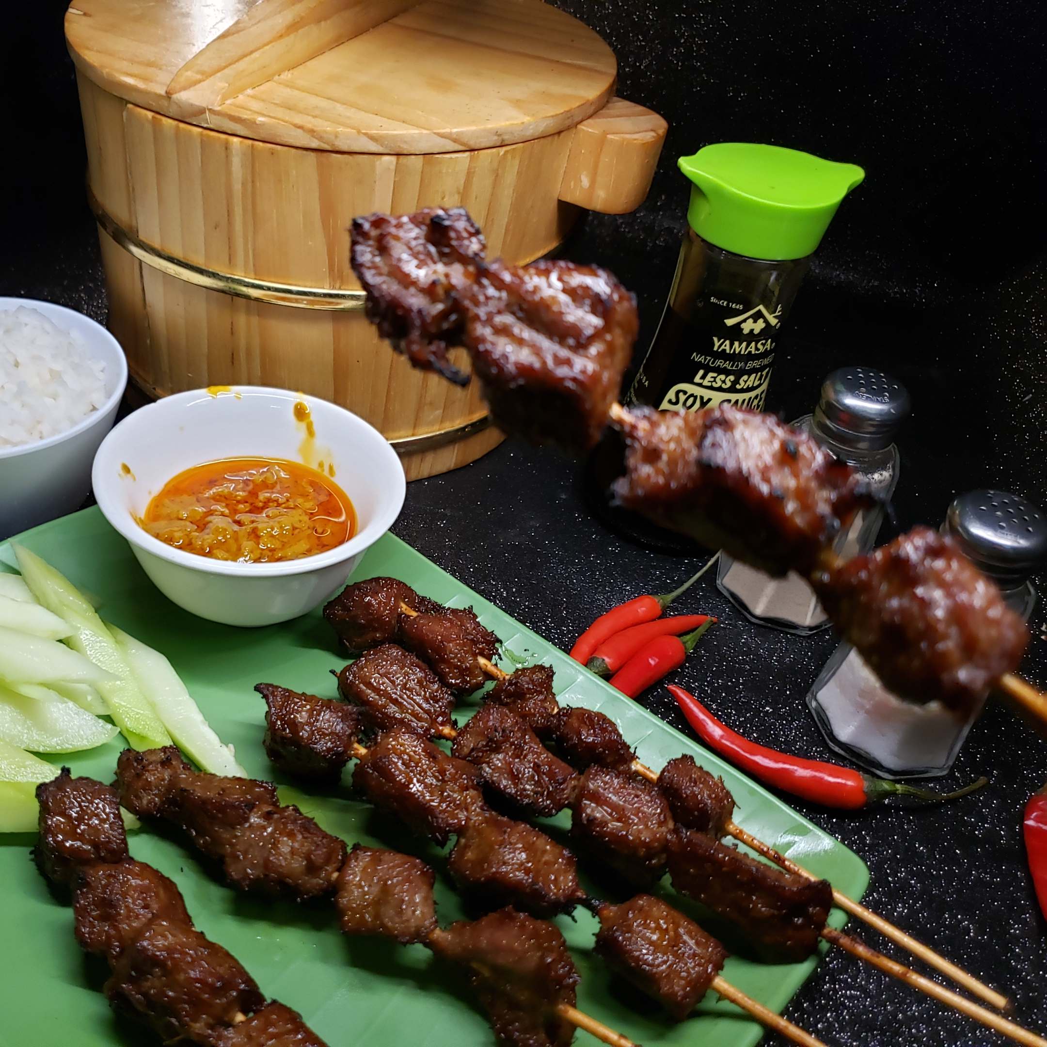 Order A5. Beef Satay food online from Singapore Cafe store, Sugar Land on bringmethat.com