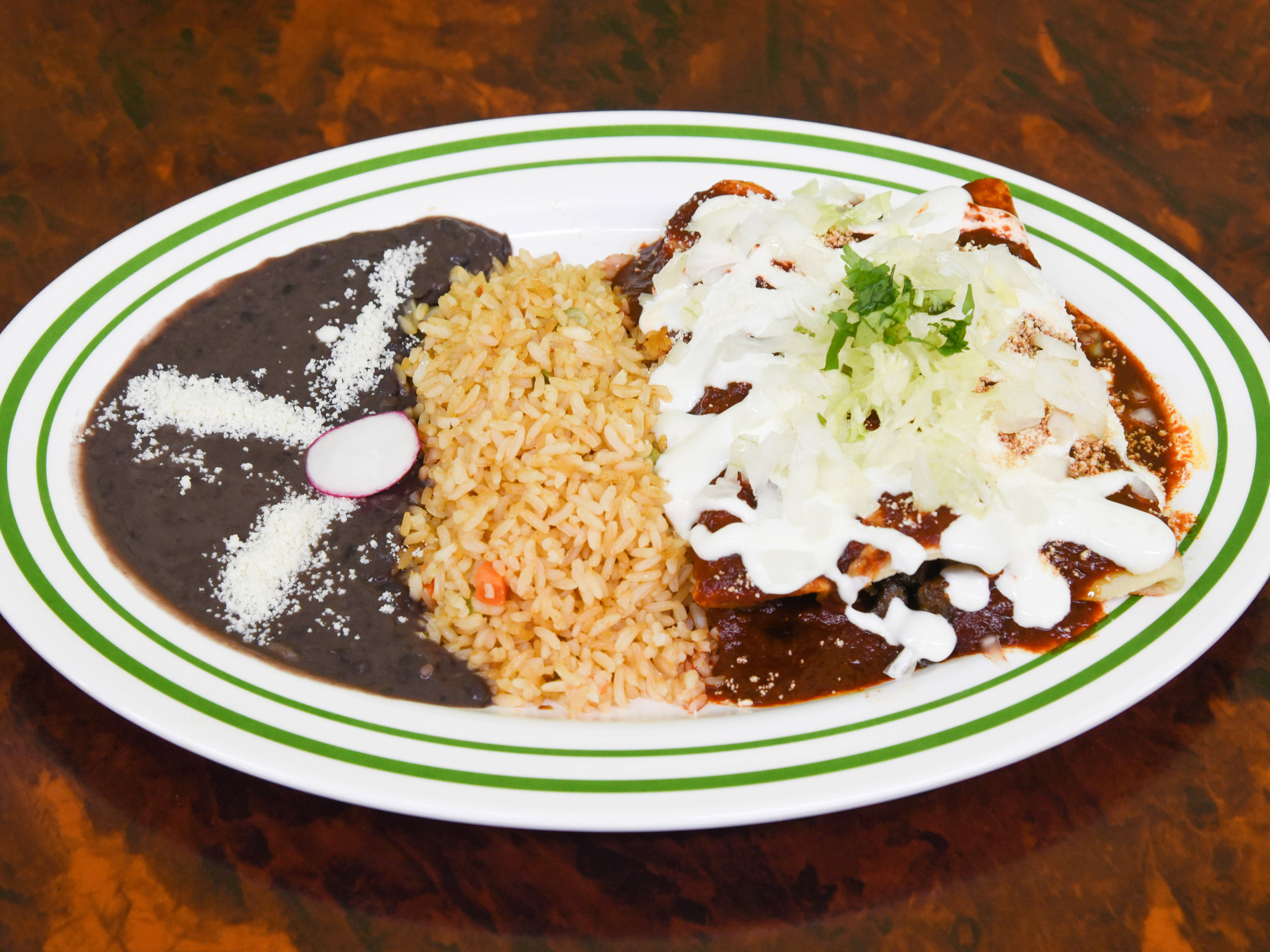 Order Enchiladas de Bistec food online from Nuevo Azteca store, Bronx on bringmethat.com