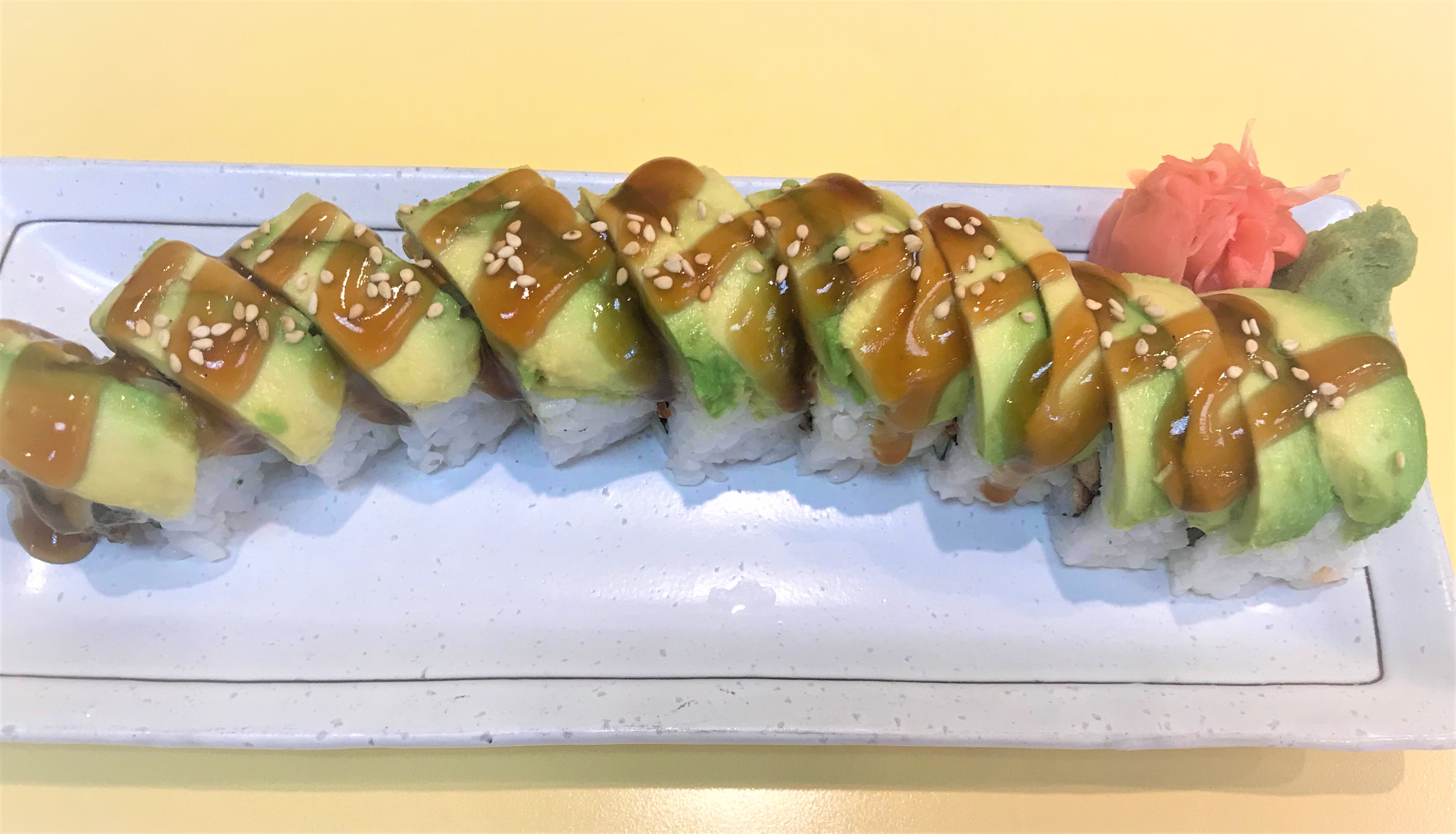 Order Caterpillar Roll food online from Dashi Japanese Restaurants store, Menlo Park on bringmethat.com