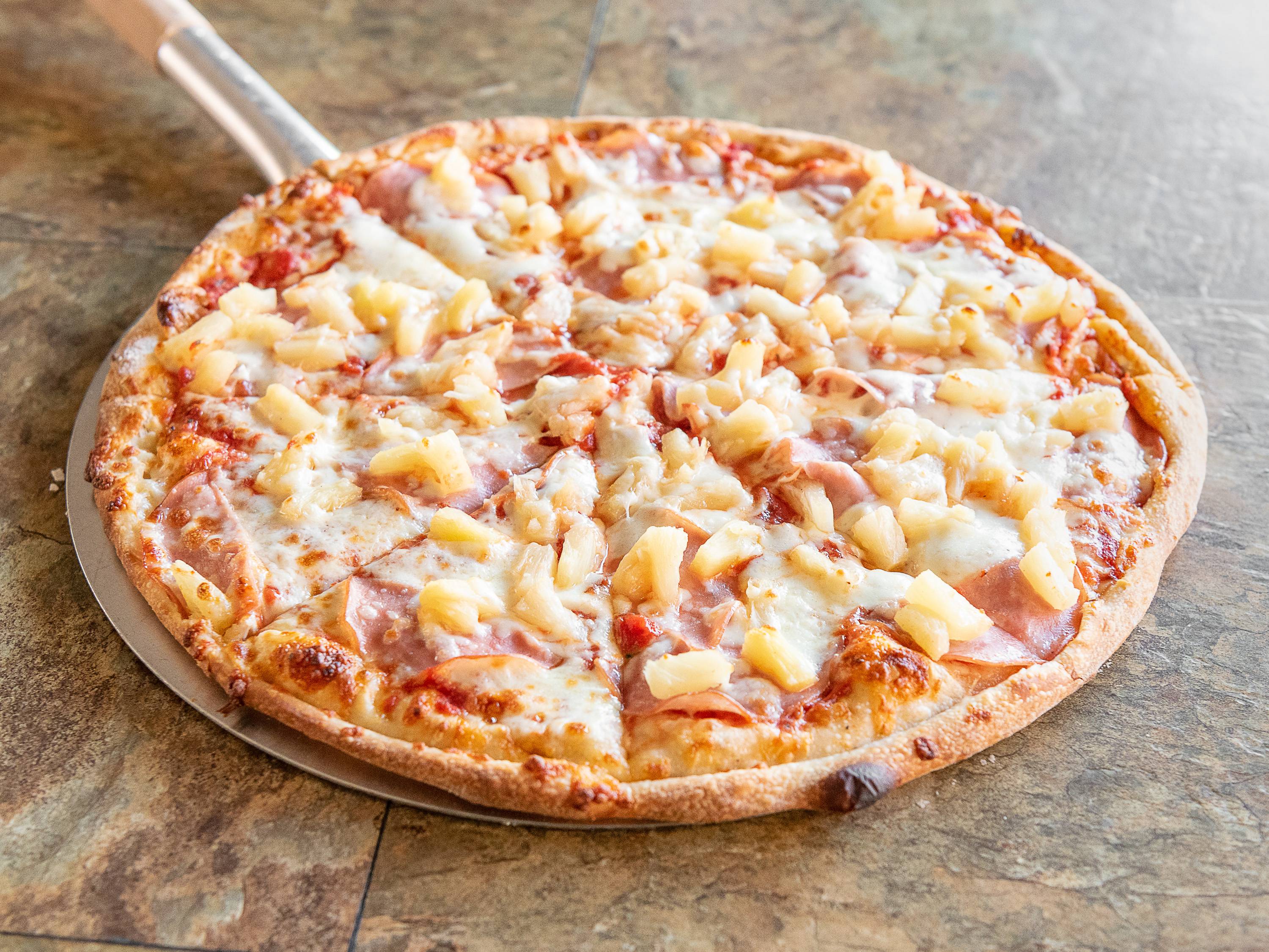 Order Personal Hawaiian Delight Pizza food online from Italian Express store, Westwood Village on bringmethat.com