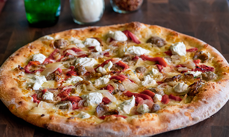 Order 12" Sausage & Ricotta food online from New York Pizzeria store, Pearland on bringmethat.com