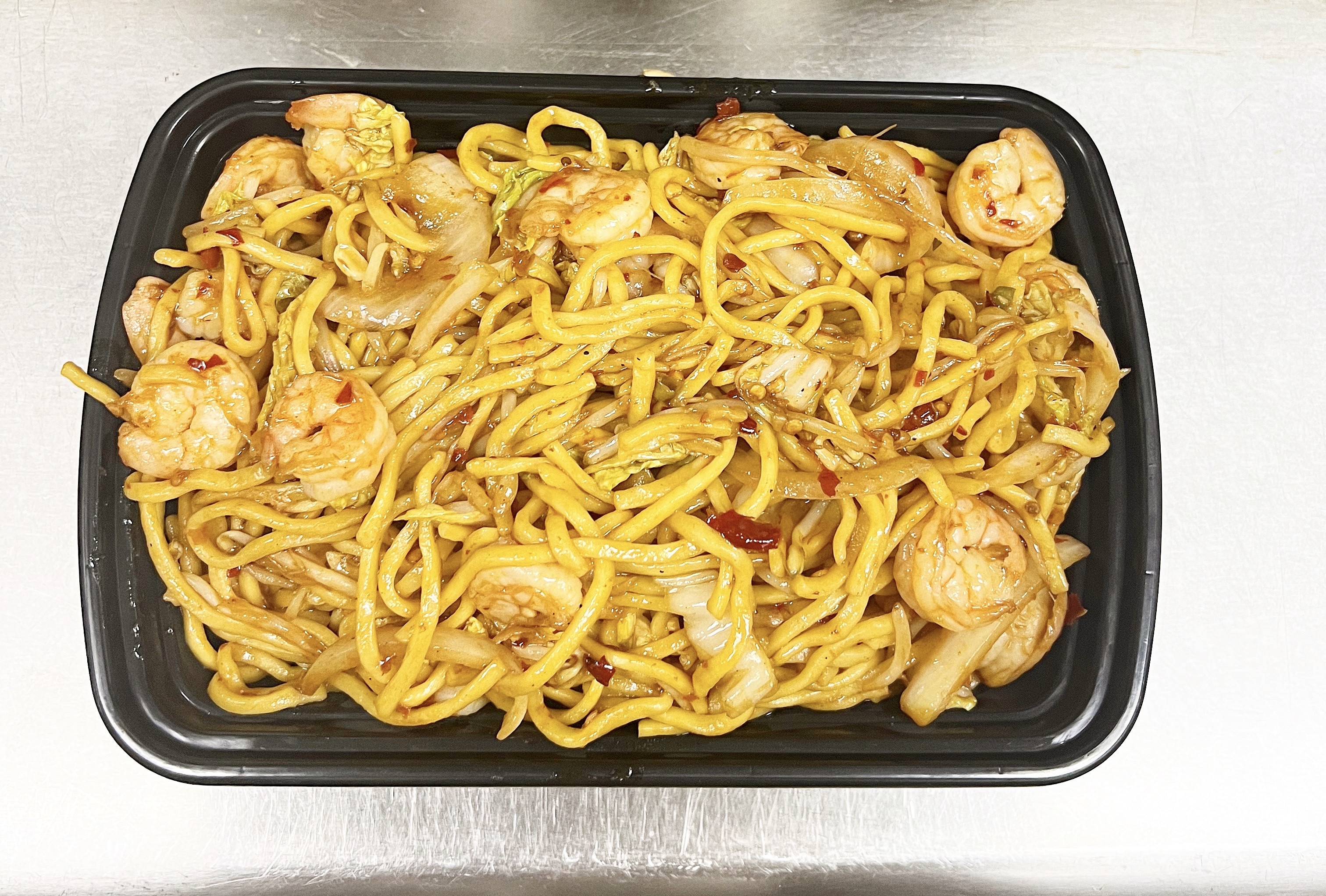 Order 45. Shrimp Lo Mein food online from Golden China Express store, Worthington on bringmethat.com