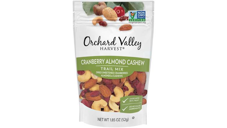 Order Orchard Valley Harvest Almond Cashew Trail Mix Cranberry food online from Trumbull Mobil store, Trumbull on bringmethat.com