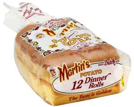 Order Martin's Dinner Potato Rolls (12 Rolls) food online from Ctown Supermarkets store, Uniondale on bringmethat.com