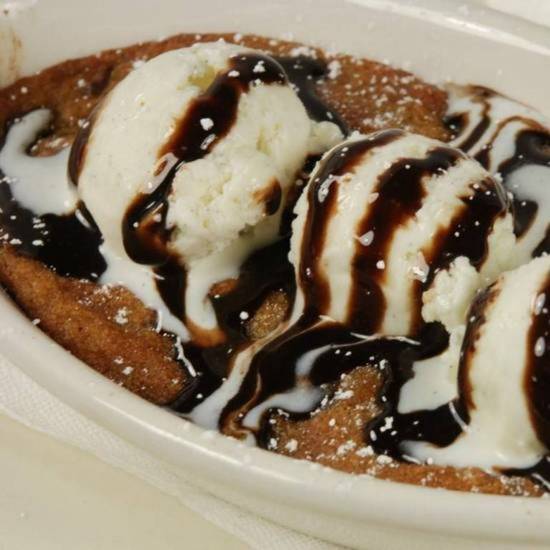 Order Fresh Half Baked Cookie with Ice Cream food online from Flancers Cafe store, Mesa on bringmethat.com