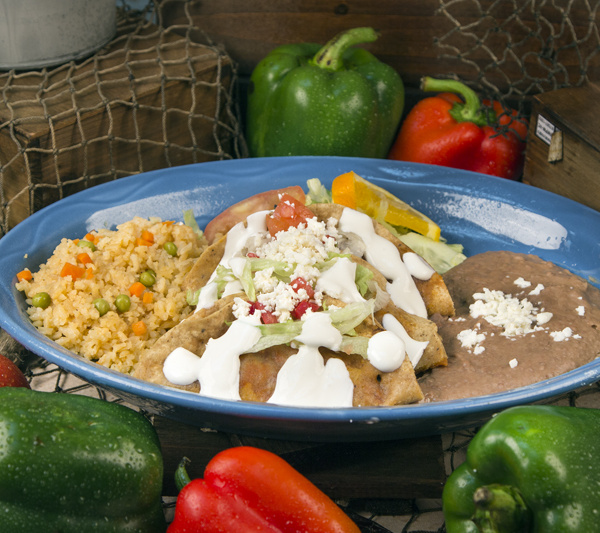 Order 6. Tacos Dorados de Res Combo food online from El Dorado MEXICAN RESTAURANT store, Omaha on bringmethat.com