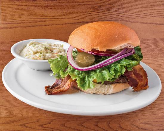 Order Cheese and Bacon Burger  food online from Midwestern Meats Restaurant store, Mesa on bringmethat.com