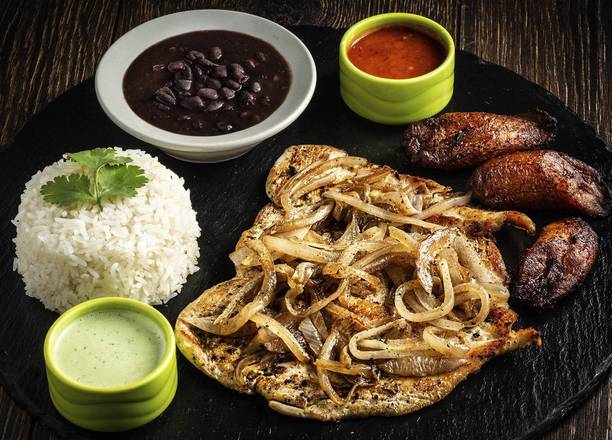 Order Chicken Palomilla Plate food online from Dcuban Cafe store, Norcross on bringmethat.com