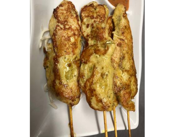 Order Chicken Satay food online from Little thai kitchen store, Scarsdale on bringmethat.com