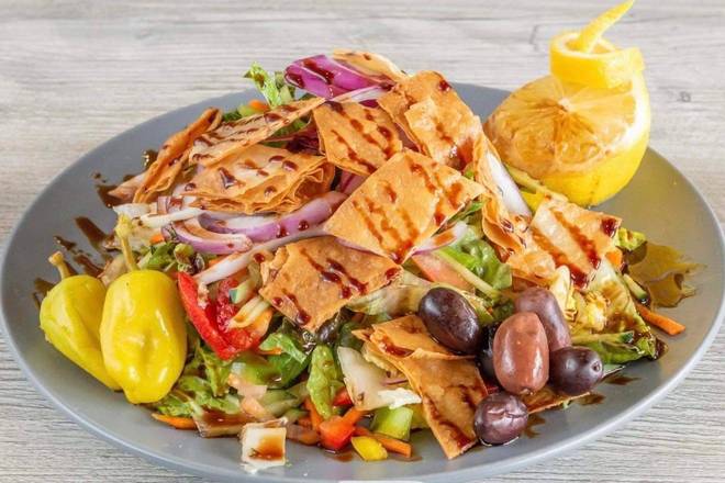 Order 23. Fattoush Signature Salad food online from Pita Palace store, Franklin on bringmethat.com