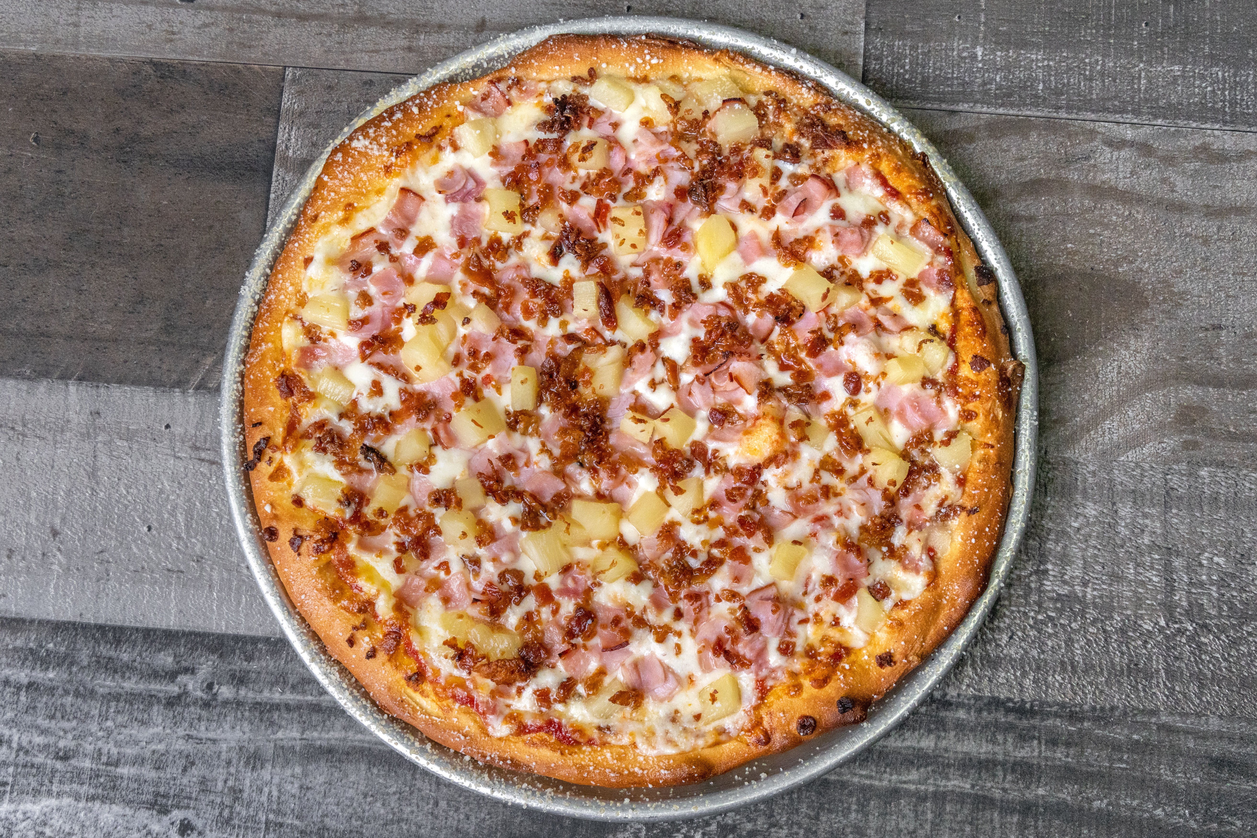 Order Hawaiian Pizza - Personal 8'' food online from Jimmy's Pub store, East Lansing on bringmethat.com