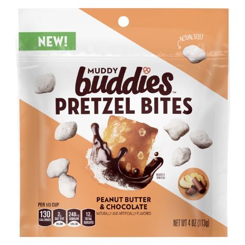 Order Chex Mix Muddy Buddies Pretzel Bites Peanut Butter & Chocolate 4oz food online from 7-Eleven store, Watertown on bringmethat.com