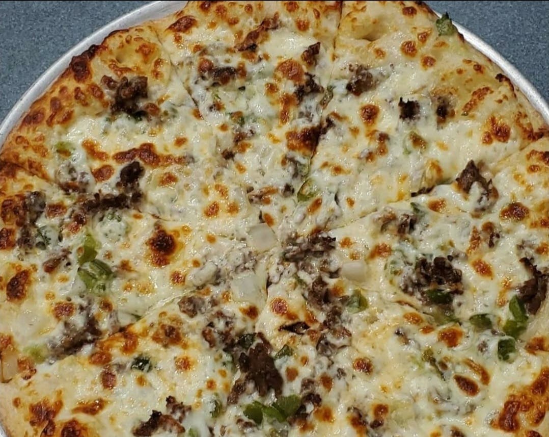 Order Philly Steak Pizza - Small 12'' food online from Northside Pizza store, Hastings on bringmethat.com