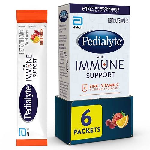 Order Pedialyte With Immune Support Electrolyte Powder - 0.49 oz x 6 pack food online from Walgreens store, Hurricane on bringmethat.com