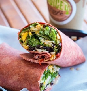 Order TURKEY MANGO WRAP food online from Juiced Cafe store, Fall River on bringmethat.com