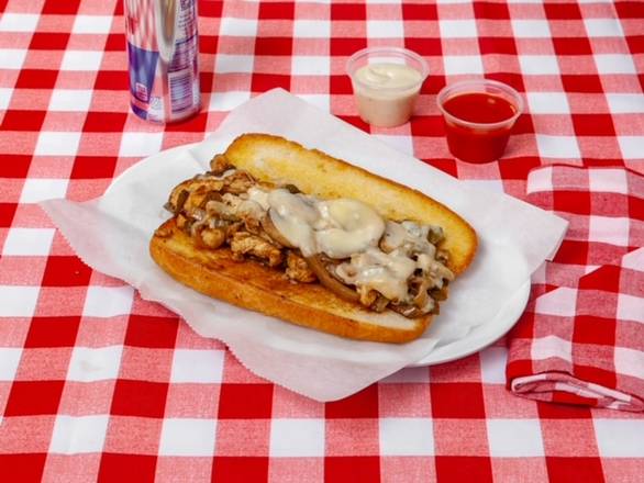 Order Grilled Chicken Cheesesteak Sandwich food online from The Clampdown store, Chicago on bringmethat.com