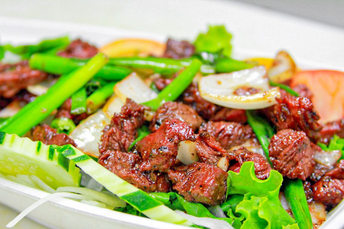 Order 5. Shaken Beef Salad food online from Pho N Mor store, Alhambra on bringmethat.com