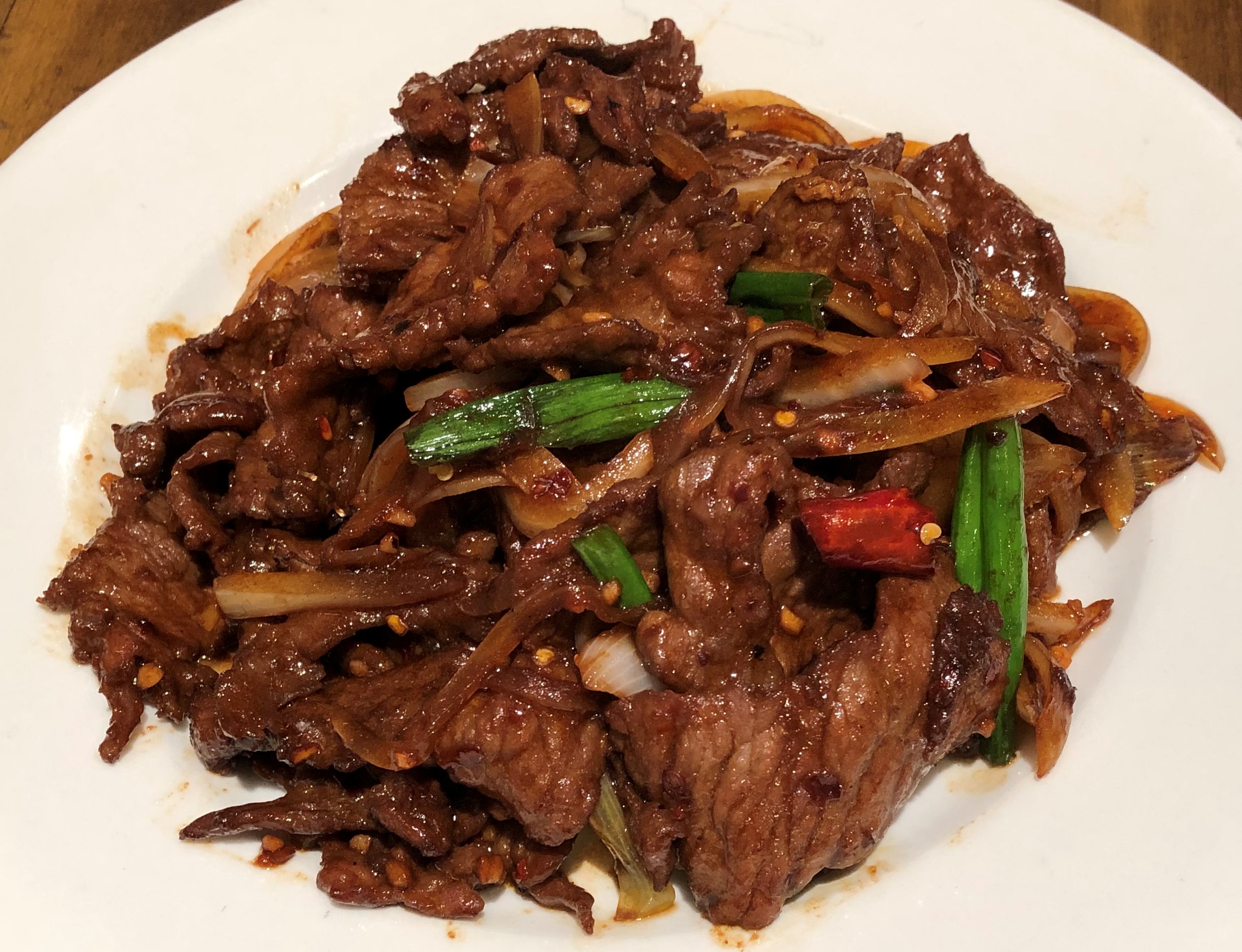 Order E8. Mongolian Beef  蒙古牛肉 food online from Hai master kitchen store, Laguna Woods on bringmethat.com