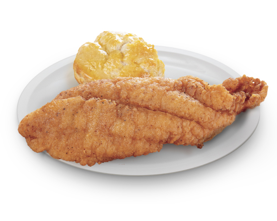 Order Fish with Biscuit-1 Piece food online from Krispy Krunchy Chicken store, Oakland on bringmethat.com