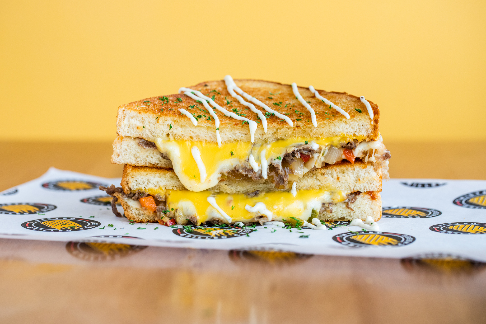 Order Halal Philly Grilled Cheesesteak food online from Twisted Grilled Cheese store, Houston on bringmethat.com