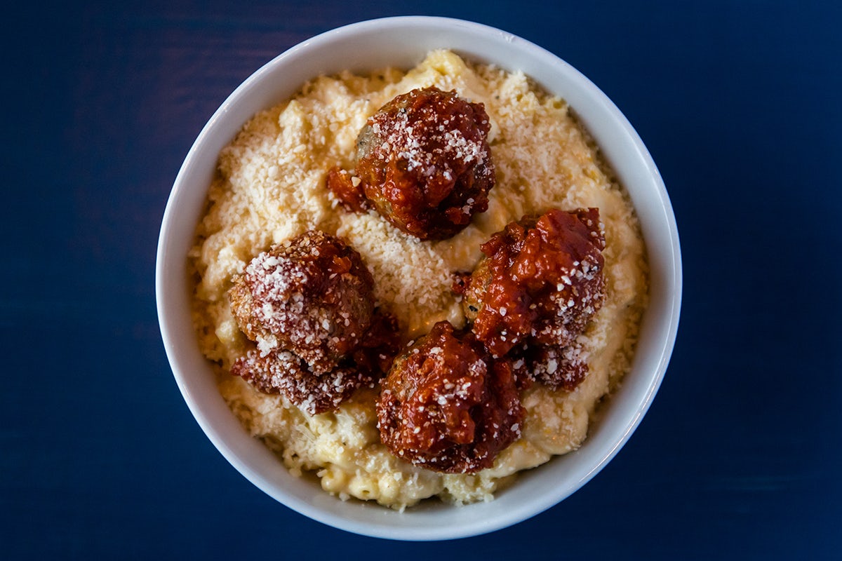 Order MEATBALL MAC & CHEESE food online from Twisted Mac store, El Cerrito on bringmethat.com