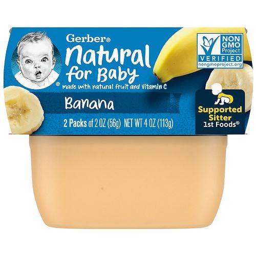 Order Gerber 1st Foods Banana Baby Food Bananas - 2.0 oz x 2 pack food online from Walgreens store, HUTTO on bringmethat.com