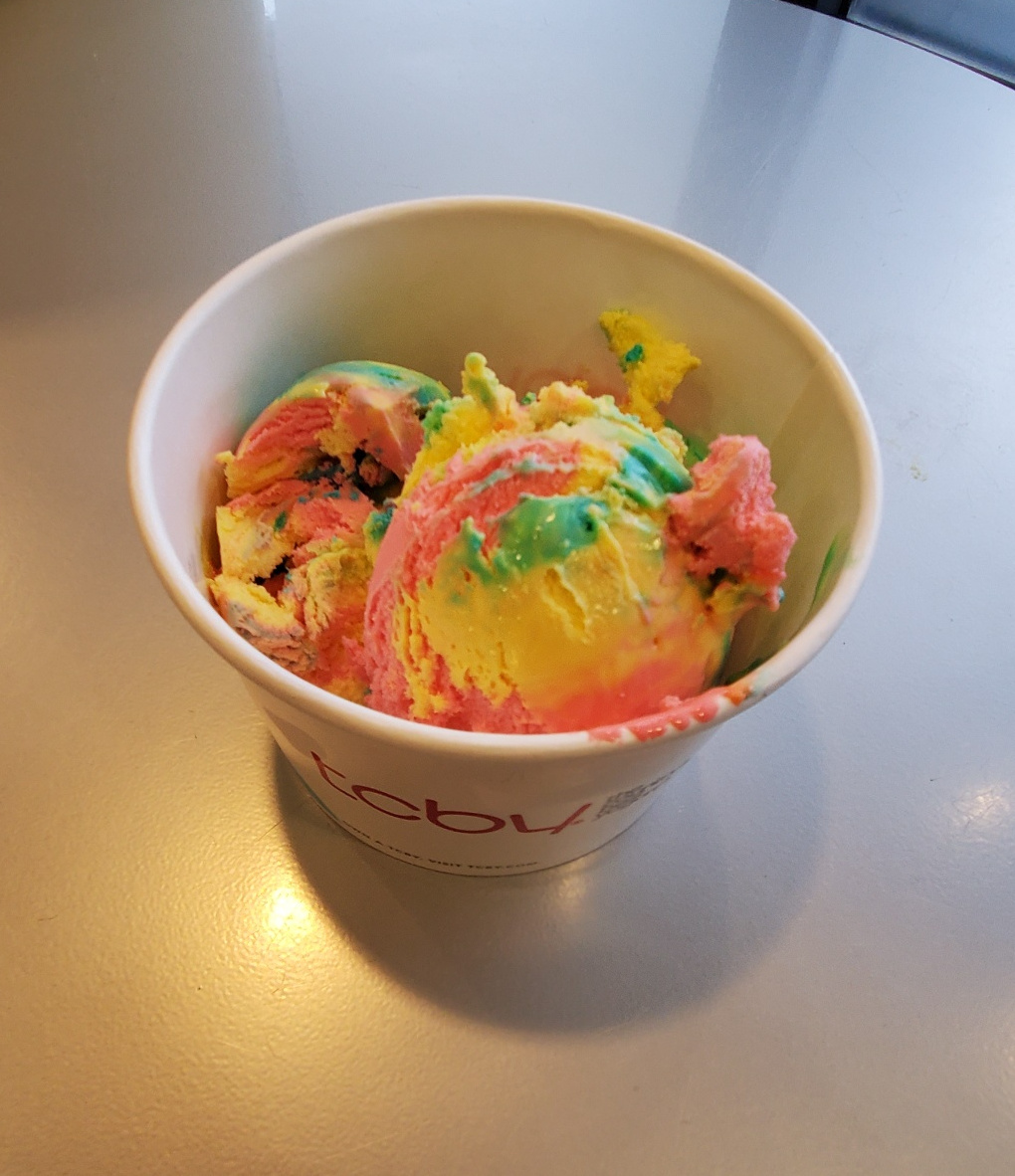Order Rainbow Cream Hand Scoop food online from Tcby store, Champaign on bringmethat.com