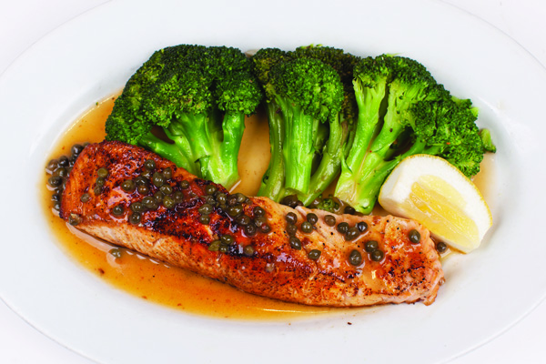 Order Salmon Piccata Entree food online from Umberto Pizzeria store, Bellmore on bringmethat.com
