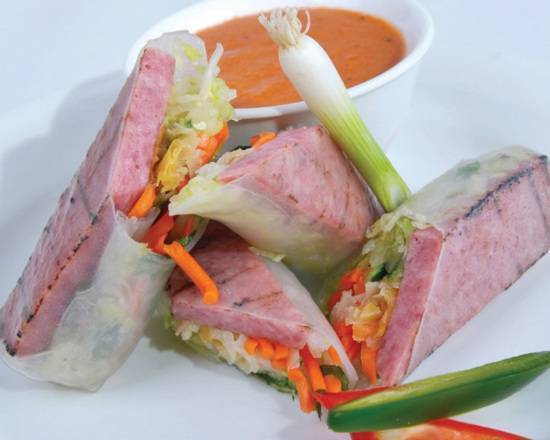 Order 4. Nem Cuon - Roasted Pork Spring Rolls food online from Tay Ho store, Santa Clara on bringmethat.com
