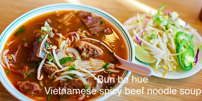Order Bun Bo Hue (Spicy Beef Noodle Soup) -3PD food online from Saigon Pho Kitchen store, Morgantown on bringmethat.com