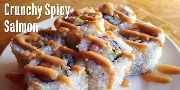 Order Crunchy Spicy Salmon Roll. food online from Gorilla Sushi store, Chicago on bringmethat.com