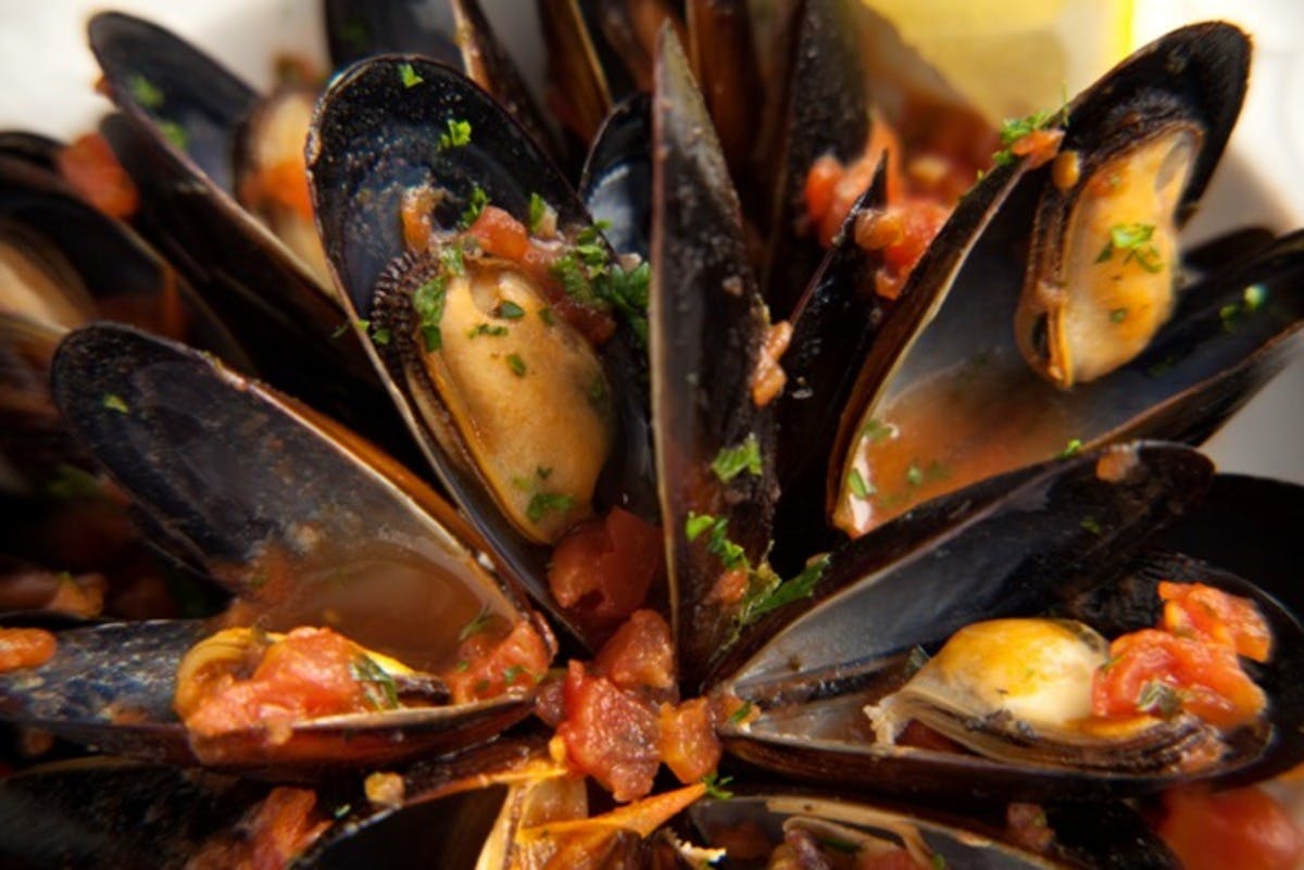 Order Mussels Fra Diavolo - Entree food online from Cucina Italiana store, Dania Beach on bringmethat.com