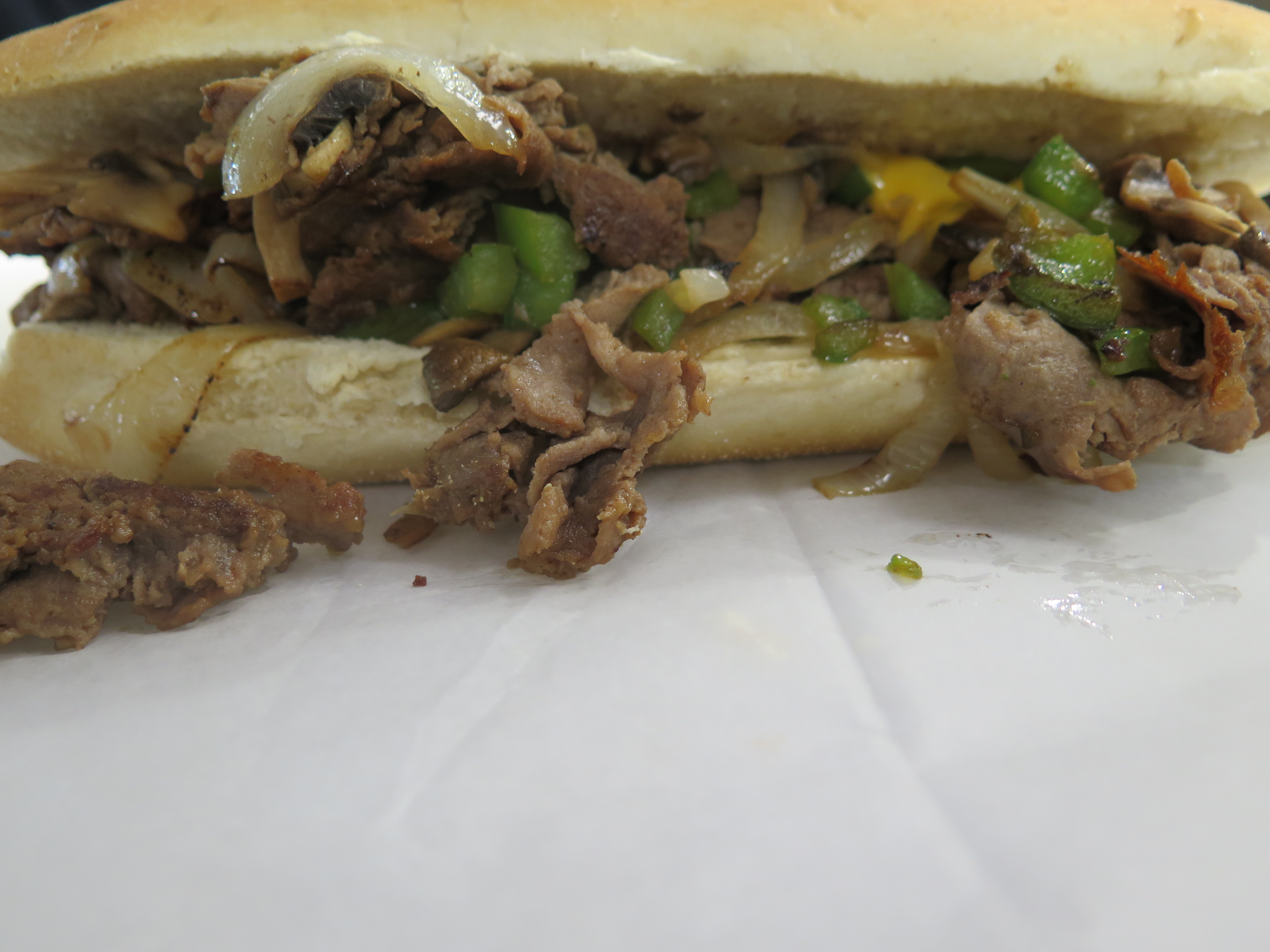 Order Philly Cheese Steak Dinner(choice of cheese, , mushrooms, onions and green peppers.) food online from House Of Burrito Chicken & Pizza store, Waldwick on bringmethat.com