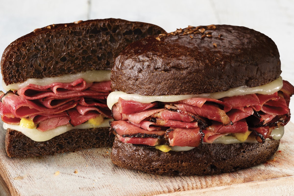 Order Pastrami & Swiss Sandwich food online from Schlotzskys Deli store, Maumee on bringmethat.com