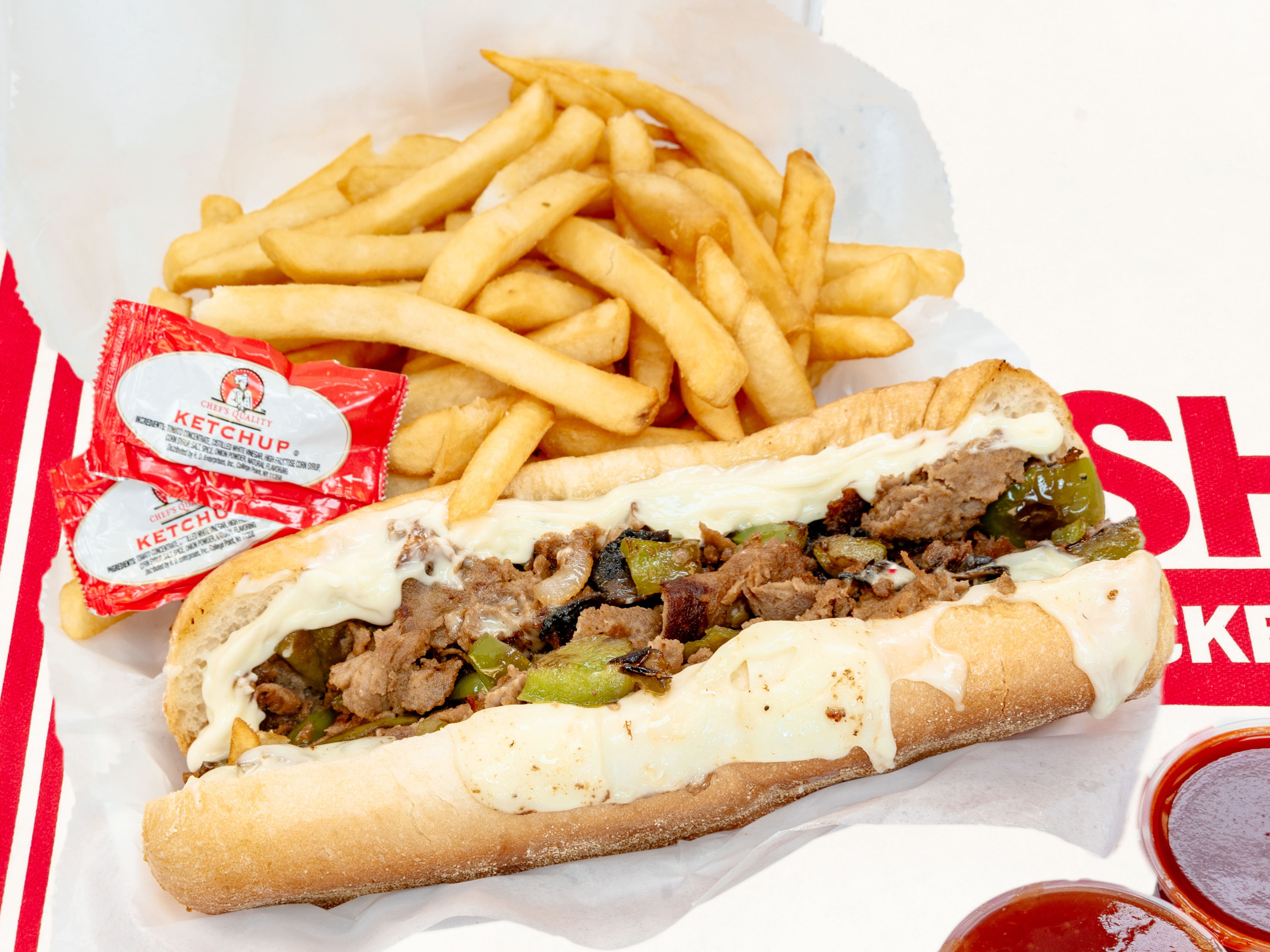 Order Philly Steak or Chicken with Fries food online from J & J Fish store, Riverdale on bringmethat.com