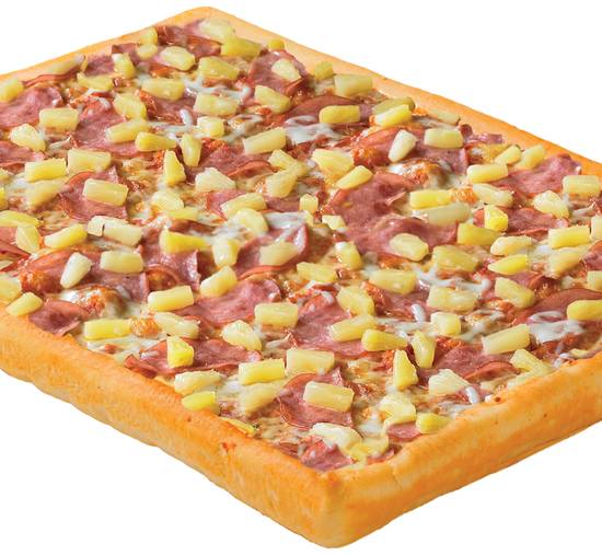 Order Hawaiian Pizza Large food online from Rocky Rococo - Eau Claire store, Eau Claire on bringmethat.com