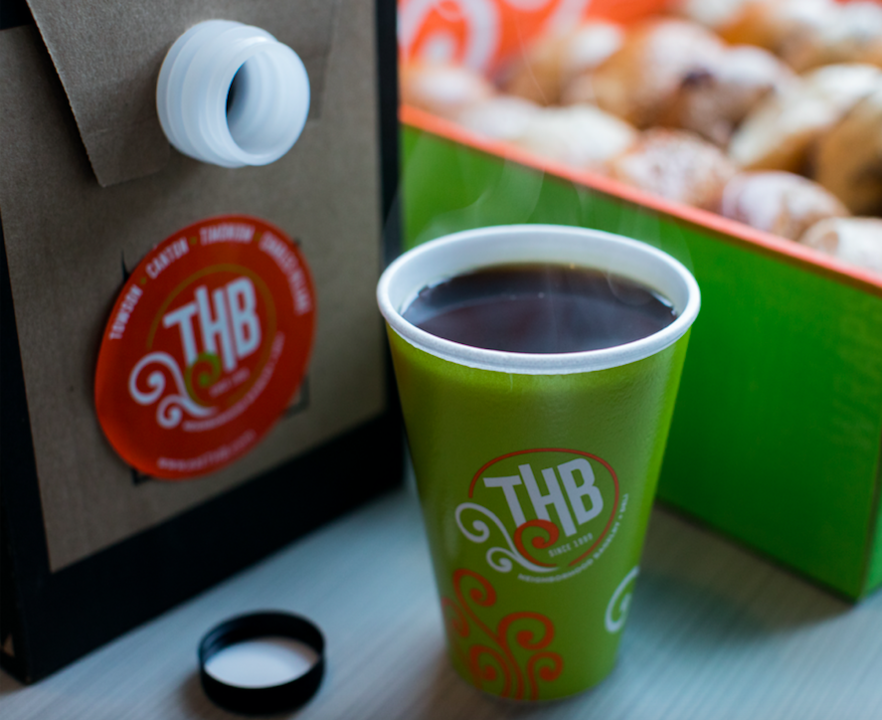 Order Box of Coffee (96oz) food online from THB Bagelry + Deli of Columbia store, Columbia on bringmethat.com