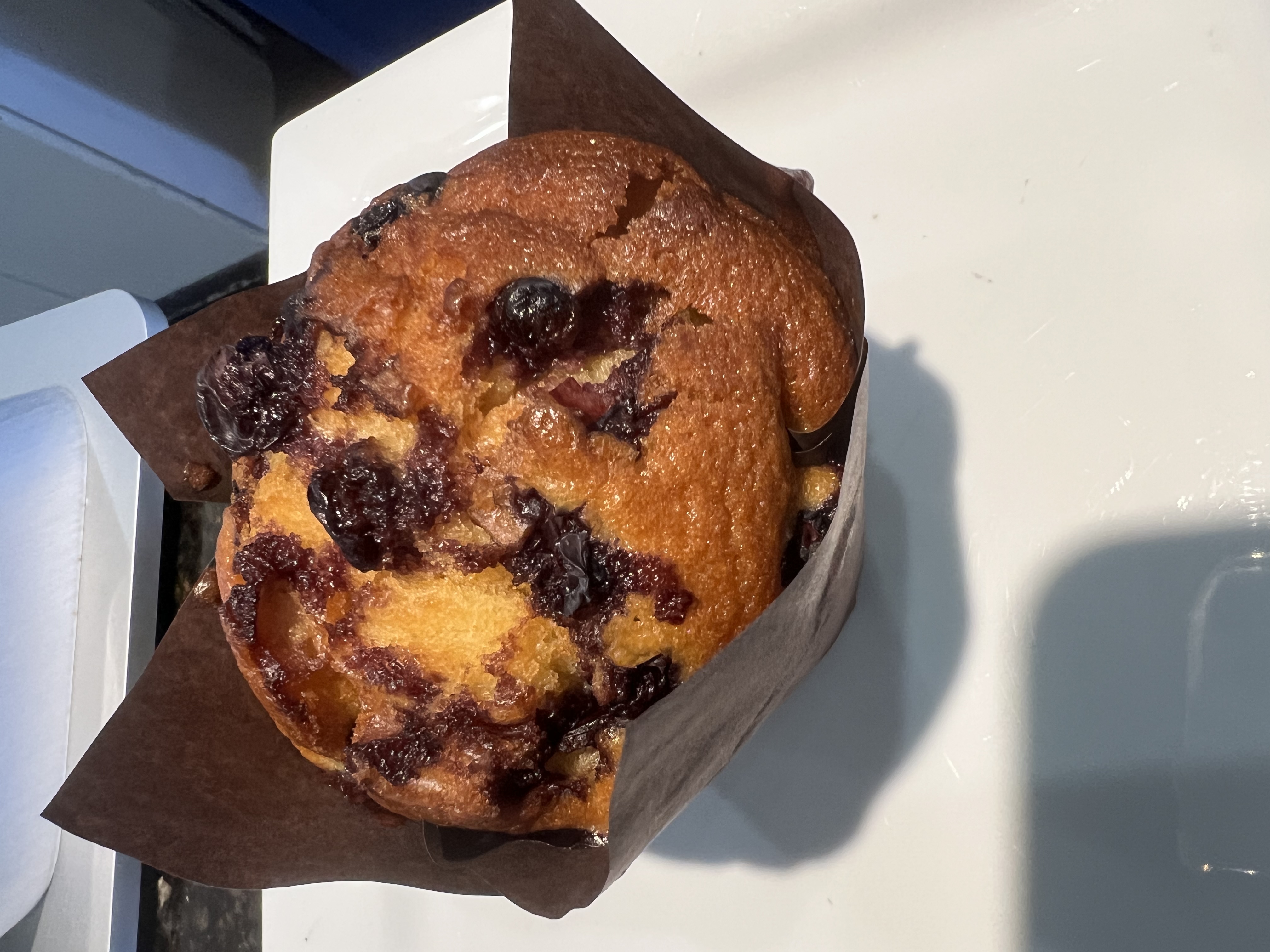 Order Blueberry Muffin food online from Apple A Day Cafe store, Miami Beach on bringmethat.com